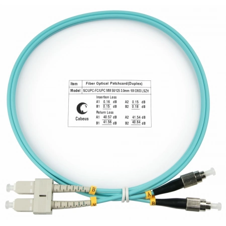 Патч-корд CABEUS FOP-50-SC-FC-3m (7580c)