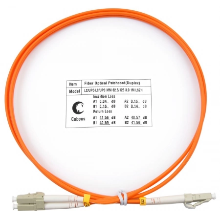 Патч-корд CABEUS FOP-62-LC-LC-1,5m (7601c)