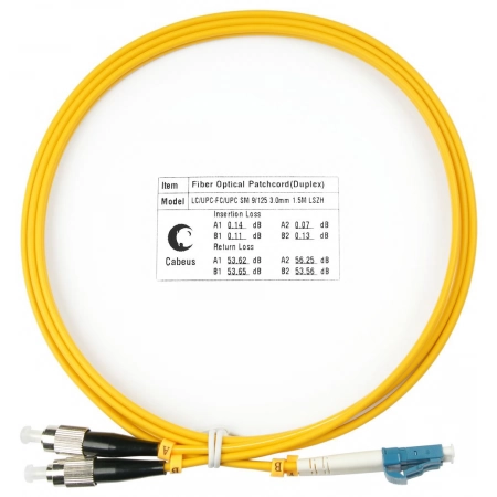 Патч-корд CABEUS FOP(d)-9-LC-FC-1,5m (7508c)