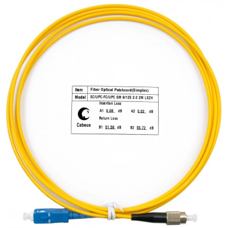 Патч-корд CABEUS FOP(s)-9-SC-FC-1,5m (7538c)