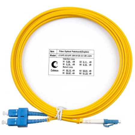 Патч-корд CABEUS FOP(d)-9-LC-SC-1,5m (7518c)