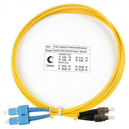 Патч-корд CABEUS FOP(d)-9-SC-FC-1,5m (7532c)