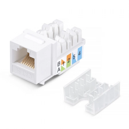 Вставка Keystone Jack RJ-46 CABEUS KJ-RJ45-Cat.5e-90-SW (10100c)