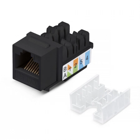 Вставка Keystone Jack RJ-47 CABEUS KJ-RJ45-Cat.5e-90-SW-BK (10101c)