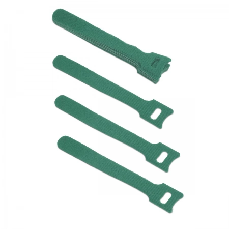 Хомут для кабеля, липучка с мягкой застежкой CABEUS CLAMP-135-GN (9349c) (10 шт)