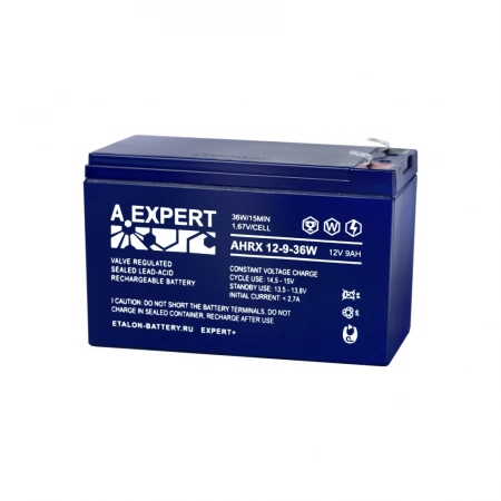 Аккумулятор герметичный свинцово-кислотный EXPERT A.EXPERT AHRX 12-9-36W
