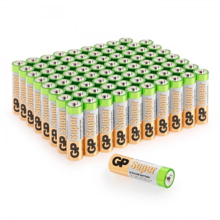 Алкалиновые батарейки AA GP Batteries GP 15A-2CRVS80, упак. 80 шт.