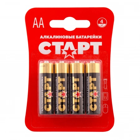 Алкалиновые батарейки СТАРТ LR6-SH4-BOX, упак. 4 шт.