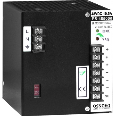 Промышленный источник питания на DIN-рейку OSNOVO PS-48500/I