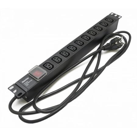 Блок розеток для 19 шкафов Hyperline SHE19-10IEC-S-2.5EU