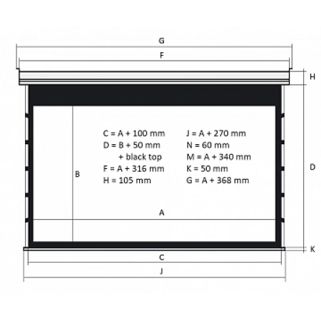 Изображение 3 (Настенно-потолочный экран с электроприводом Kauber BLTBT.169.300.MPERFW.CIN)