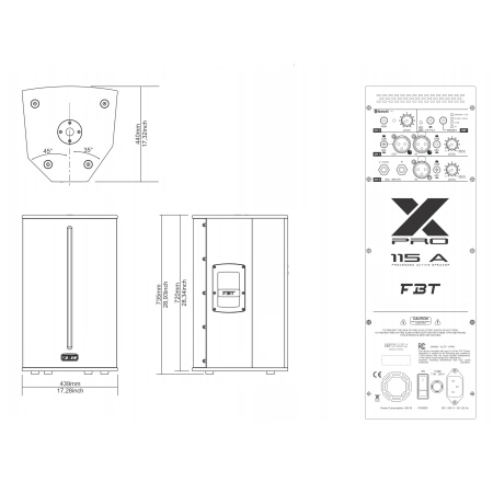 Изображение 2 (Двухполосная би-амп активная акустическая система FBT X-PRO 115A)