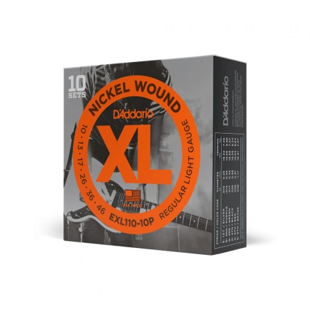 Изображение 1 (Бокс из 10 комплектов струн EXL110 DAddario EXL110-10P)