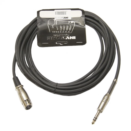 Микрофонный кабель джек-XLR Invotone ACM1005FS/BK