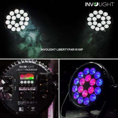 Изображение 4 (Аккумуляторный всепогодный LED прожектор INVOLIGHT LIBERTYPAR1810IP)