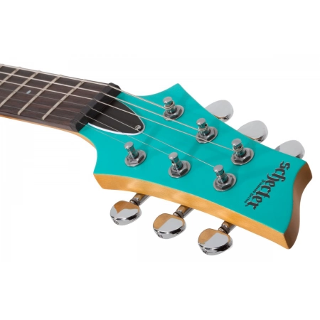 Изображение 11 (Гитара электрическая шестиструнная Schecter C-6 Deluxe SAQ Satin Aqua)