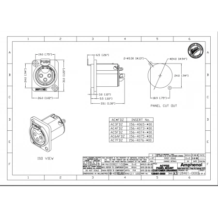 Изображение 2 (Разъем XLR (панельный) мама Amphenol AC3FDZ)