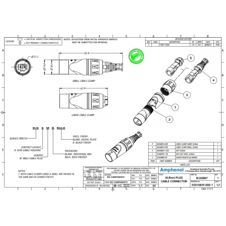 Изображение 3 (Корпус для кабельного разъема RJ45 Amphenol RJX8MB BULK)