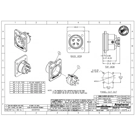 Изображение 2 (Разъем блочный 6 контактов Amphenol AP622)