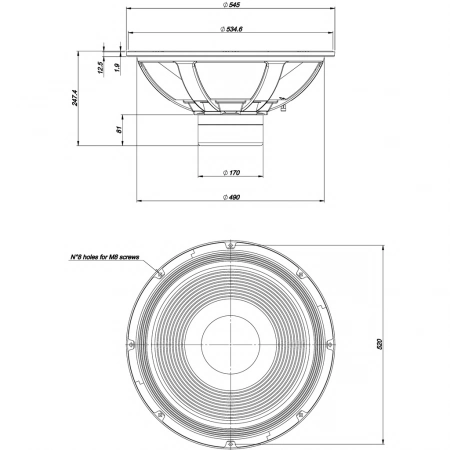 Изображение 2 (21' динамик с расширенным НЧ EIGHTEEN SOUND 21NLW9601/4)