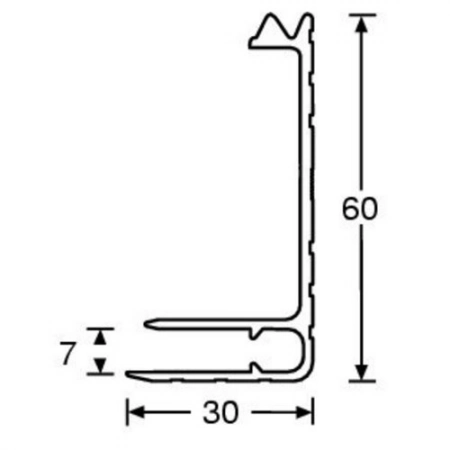 Изображение 2 (Профиль угловой алюминиевый 30х60 ADAM HALL 6122)