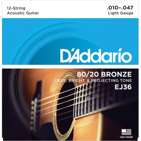 Изображение 1 (Струны для 12-струнной гитары DAddario EJ36)