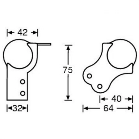Изображение 2 (Уголок металлический со скобой ADAM HALL 4105)