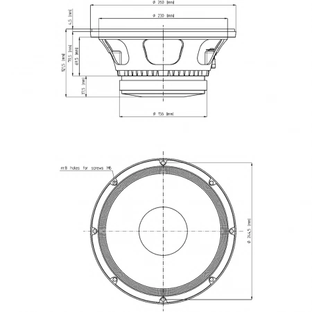 Изображение 3 (8' динамик среднебасовый EIGHTEEN SOUND 8MB400/8)