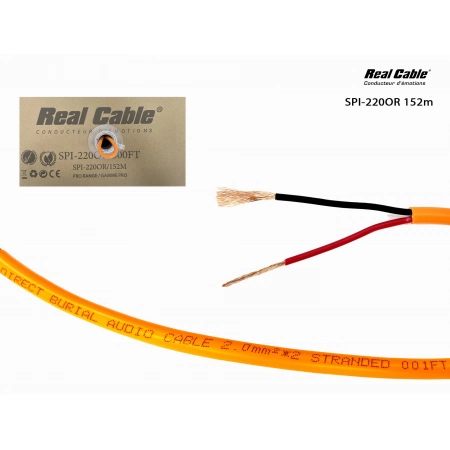 Акустический кабель в двойной изоляции Real Cable SPI-220OR/500FT