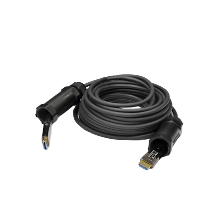 Изображение 1 (Активный гибридный армированный кабель HDMI 2.0 Qtex HFOC-100A-10)