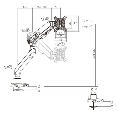 Изображение 2 (Кронштейн для монитора Exell EXi-MG71-H)