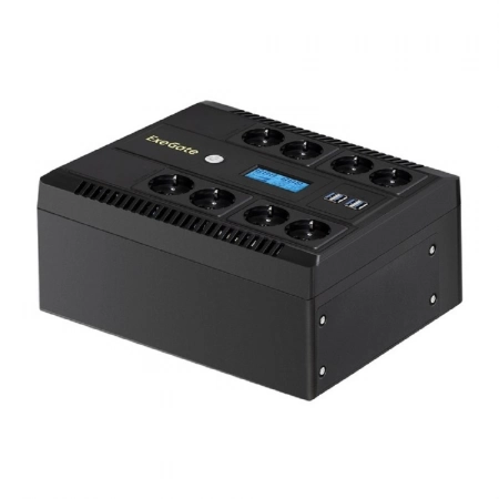 Изображение 1 (Источник бесперебойного питания ExeGate NEO Smart LHB-800.LCD.AVR.8SH.CH.USB(EX293857RUS))