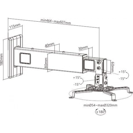 Изображение 2 (Настенный крепеж для ультракороткофокусного проектора FIX PRB-21M)