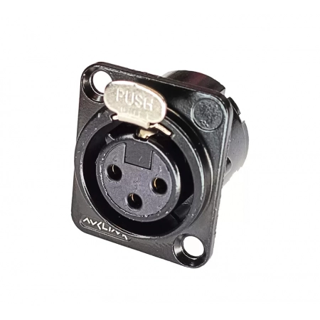 Изображение 3 (Разъем XLR панельный, 3 контакта, гнездо, тип-D  					AVCLINK				 C3FD-LX-B)