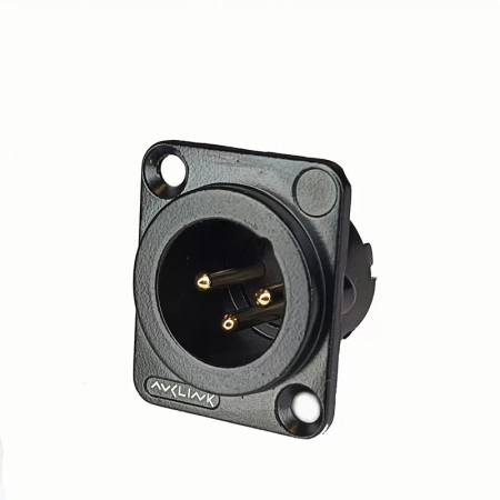 Изображение 3 (Разъем XLR панельный, 3 контакта, штекер, тип-D  					AVCLINK				 C3MD-LX-B)