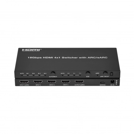 Изображение 3 (Коммутатор HDMI с автоматическим переключением по наличию сигнала и функцией eARC  					AVCLINK				 HS-41)