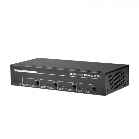 Изображение 2 (Матричный коммутатор сигналов HDMI с разрешением до 4K@60Гц и функцией независимого понижающего масштабирования  					AVCLINK				 HM-0404)
