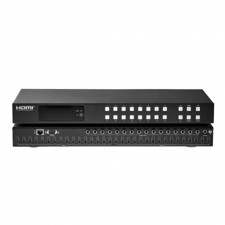 Изображение 1 (Матричный коммутатор сигналов HDMI с разрешением до 4K@60Гц и функцией независимого понижающего масштабирования  					AVCLINK				 HM-1616)