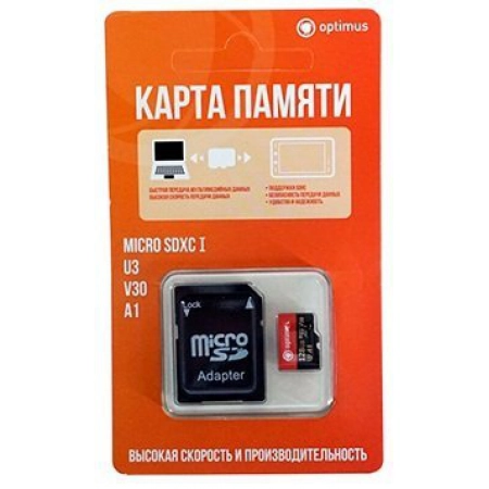 Карта памяти microSDXC, 128 ГБ, Class 10 Optimus MicroSDXC 128Gb (Optimus)