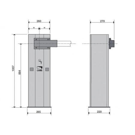 Изображение 2 (Шлагбаум автоматический для правостороннего монтажа CAME GARD 4000DX COMBO CLASSICO)