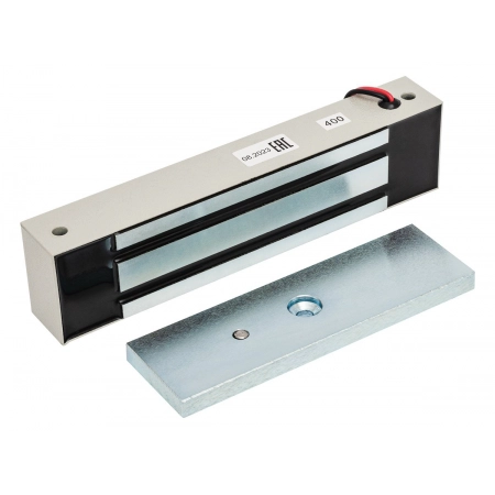 Замок электромагнитный Accordtec ML-400K с уголком (серый)