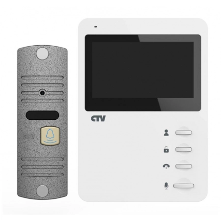 Изображение 1 (Комплект видеодомофона CTV CTV-DP1400N (белый + серебро))