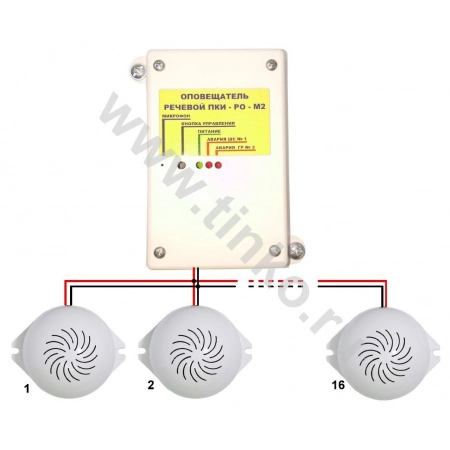 Оповещатель охранно-пожарный речевой с записанным речевым сообщением (без колонок) Комтид ПКИ-РО-М2 Говорун (модуль)