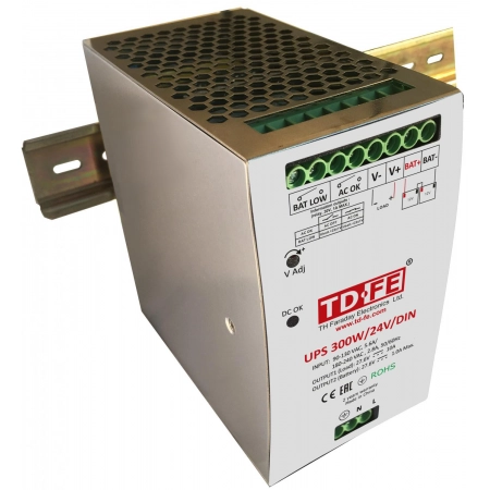 Источник вторичного электропитания резервированный FARADAY UPS 300W/24V/DIN