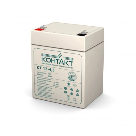 Аккумулятор герметичный свинцово-кислотный Контакт КТ 12-4,5