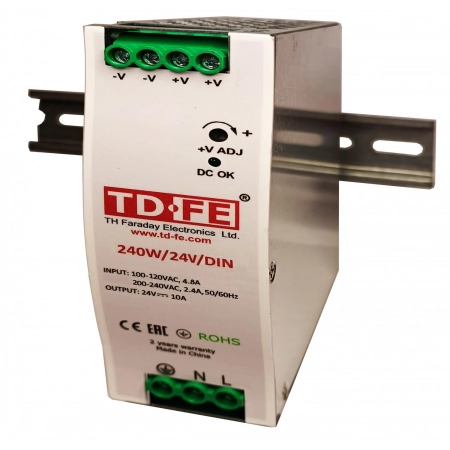Источник вторичного электропитания резервированный FARADAY 240W/24V/DIN