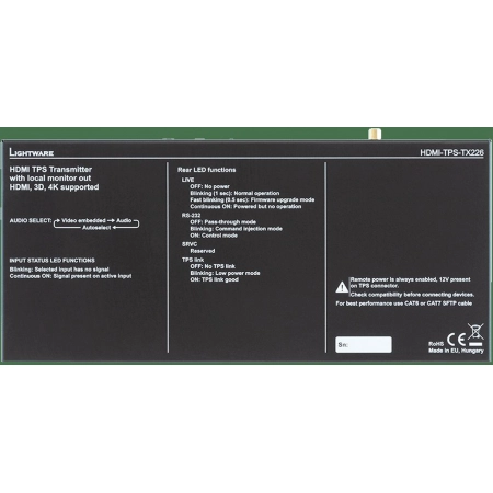 Изображение 2 (HDBaseT передатчик Lightware HDMI-TPS-TX226)