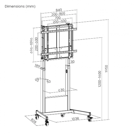 Изображение 2 (Мобильная стойка FIX HAW400E-90FS*)