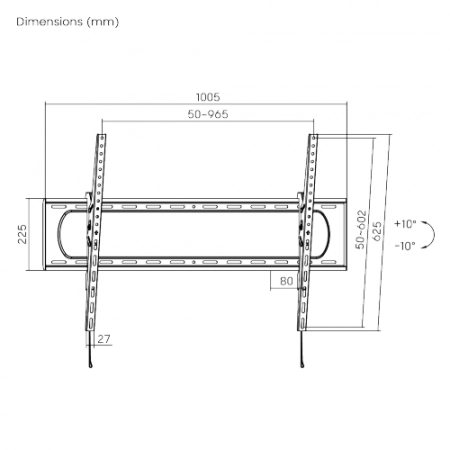 Изображение 3 (Сверхпрочное настенное наклонное крепление FIX LP73-69T)