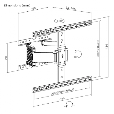 Изображение 2 (Ультратонкое крепление с выдвижением FIX LPA72-464)